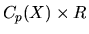 $C_p(X)\times {\mathbb R}$