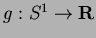 $g:S^1\rightarrow {\bf R}$