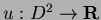 $u:D^2\rightarrow {\bf R}$